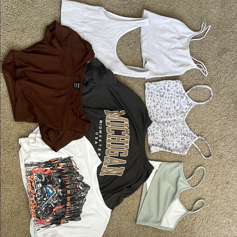 Assorted Crop Tops and Tank tops